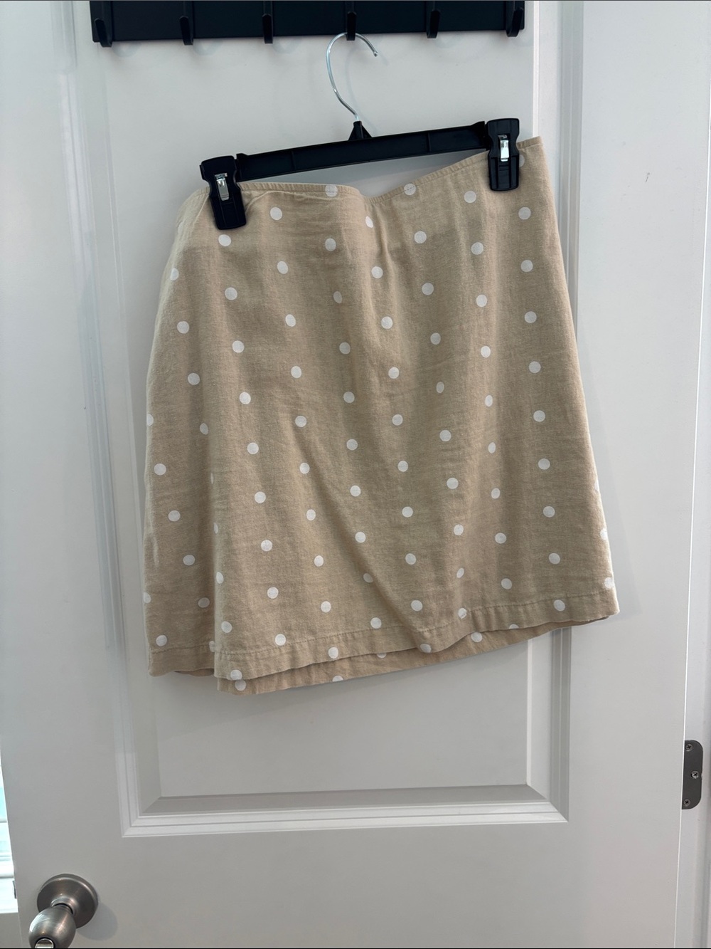 Old Navy Beige Polka Dot A-Line Skirt